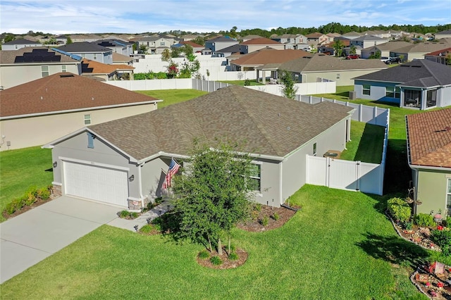 bird's eye view featuring a residential view