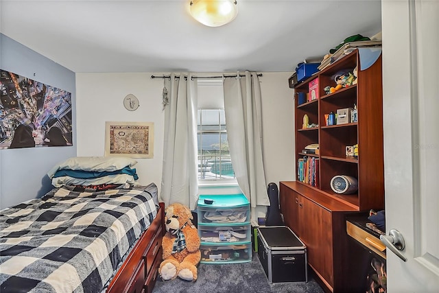 view of carpeted bedroom