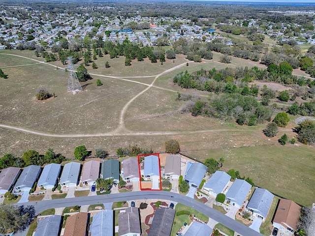 bird's eye view with a residential view