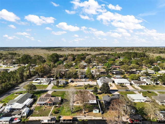 bird's eye view with a residential view