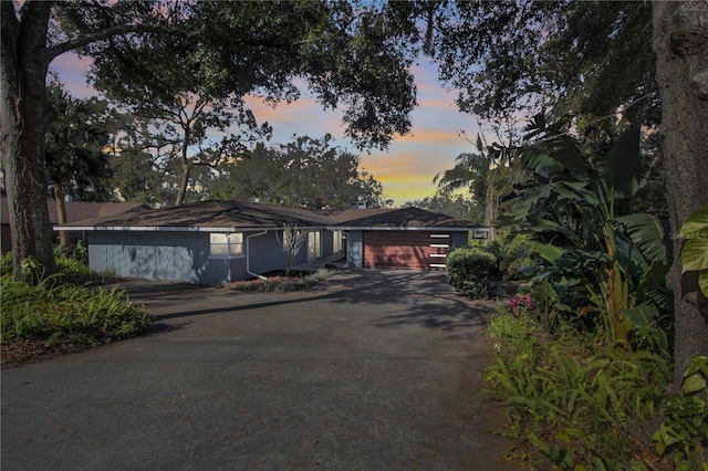 view of front of house featuring driveway