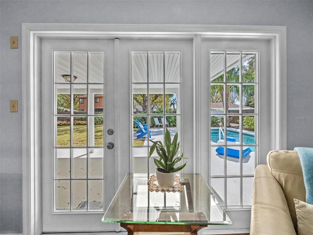 entryway with french doors