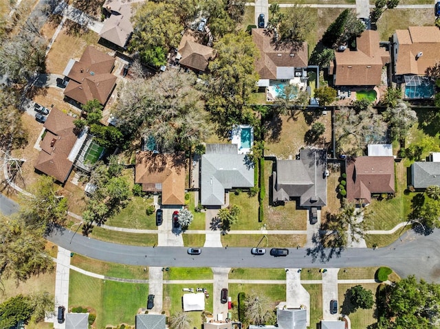 drone / aerial view featuring a residential view