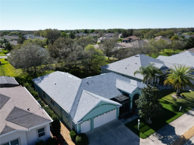 aerial view featuring a residential view