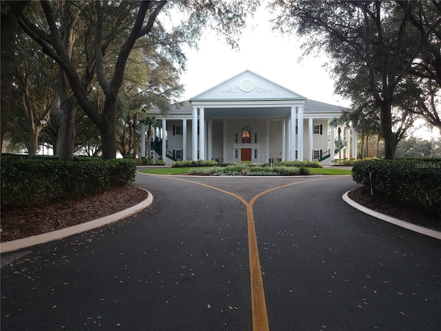 exterior space featuring curbs