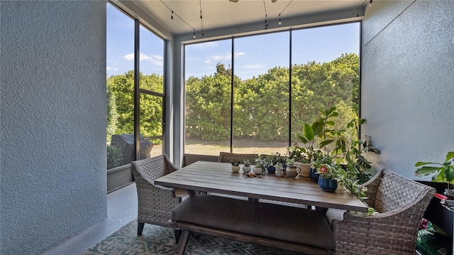 view of sunroom