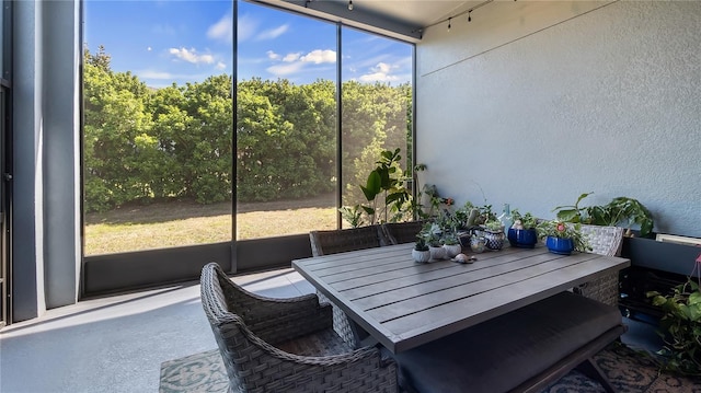 view of sunroom