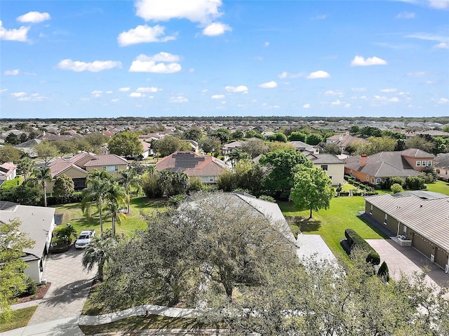 aerial view featuring a residential view