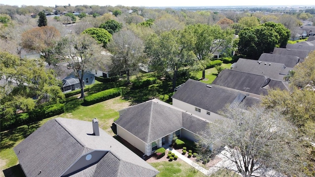 drone / aerial view with a residential view