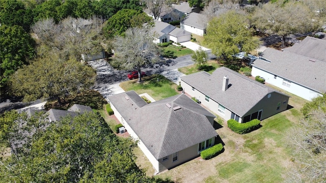 aerial view with a residential view