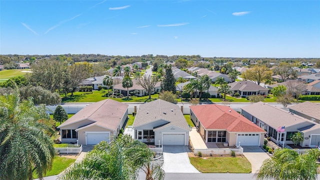 drone / aerial view with a residential view