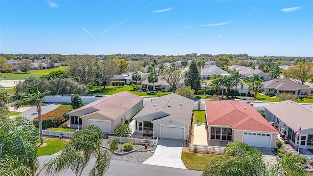 aerial view with a residential view