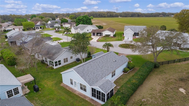 drone / aerial view with a residential view