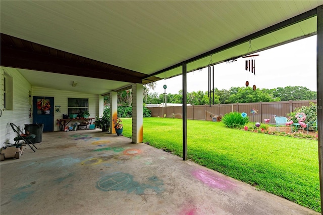 view of patio with fence