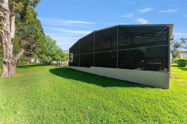 exterior space featuring glass enclosure