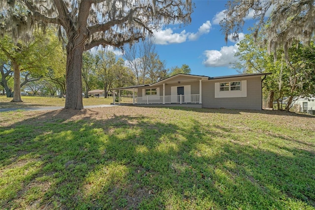 exterior space featuring a porch