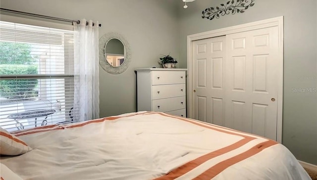 bedroom with a closet