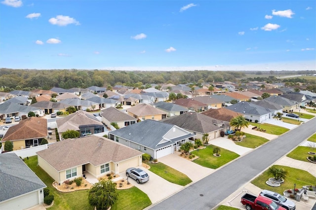 drone / aerial view with a residential view