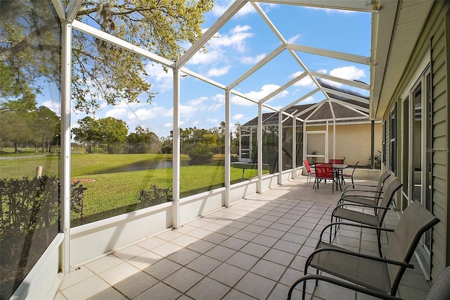 view of sunroom / solarium