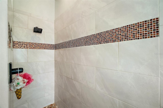 details with tiled shower