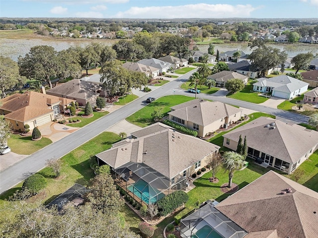 aerial view featuring a residential view