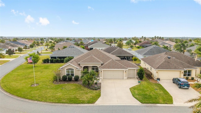 bird's eye view with a residential view