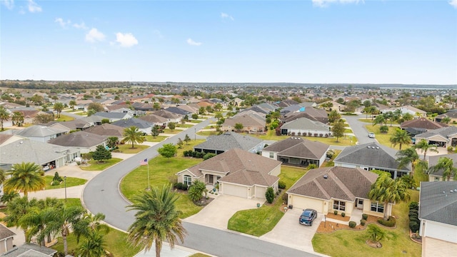 bird's eye view with a residential view