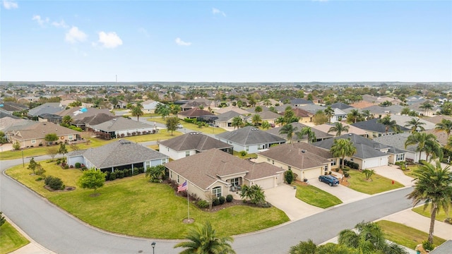 aerial view with a residential view