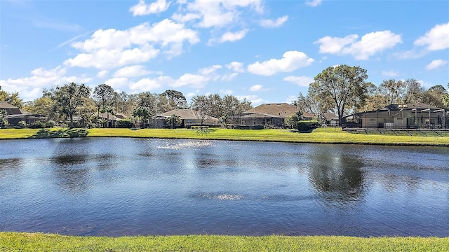 view of water feature featuring a residential view