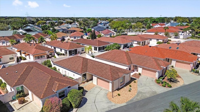 aerial view with a residential view