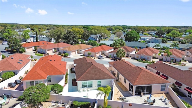 aerial view with a residential view