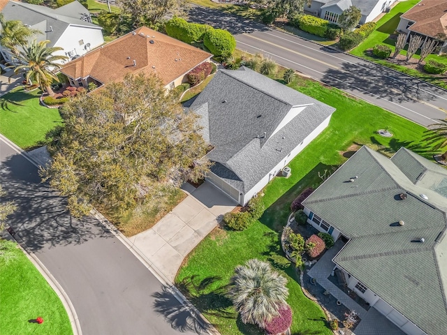 aerial view with a residential view