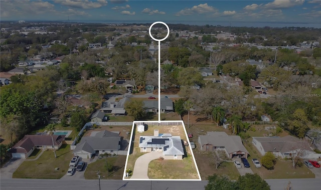 bird's eye view featuring a residential view