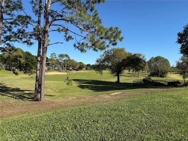 view of home's community with a yard