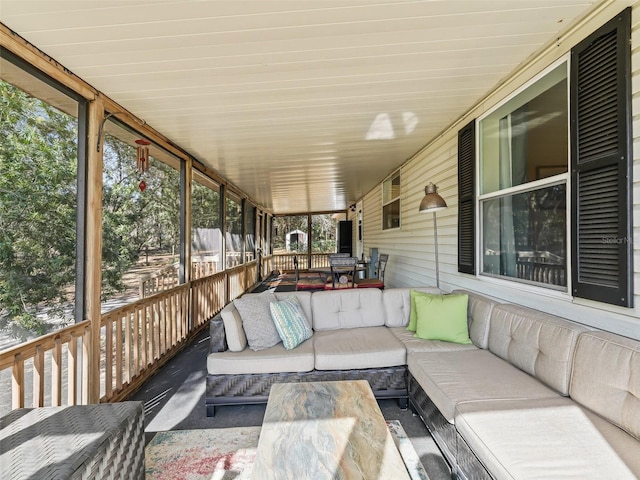 view of sunroom / solarium