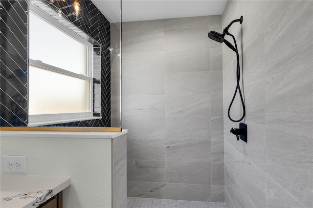 bathroom with walk in shower