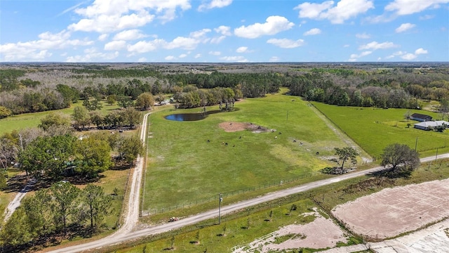 drone / aerial view featuring a rural view