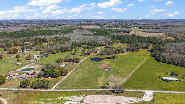 bird's eye view with a rural view