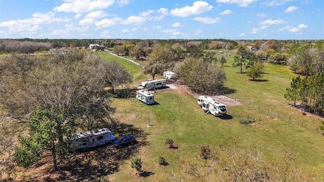 bird's eye view featuring a rural view