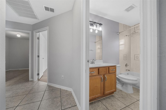 bathroom featuring tile patterned floors and visible vents