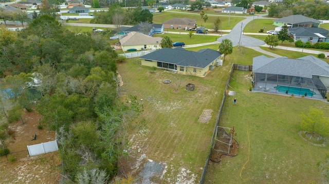 drone / aerial view featuring a residential view