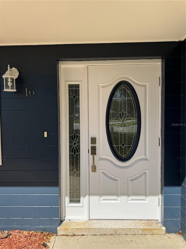 view of doorway to property