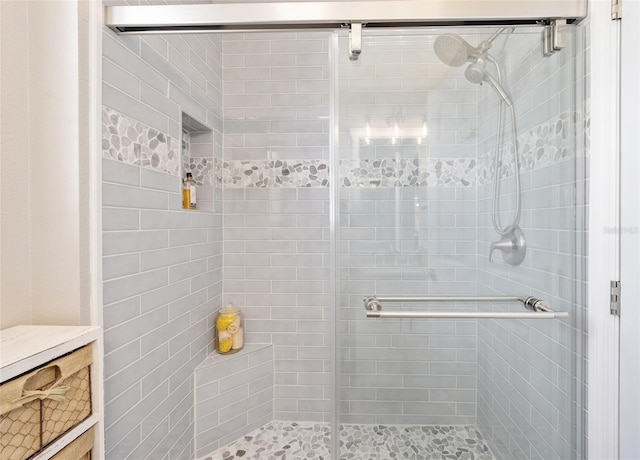 full bathroom with a stall shower