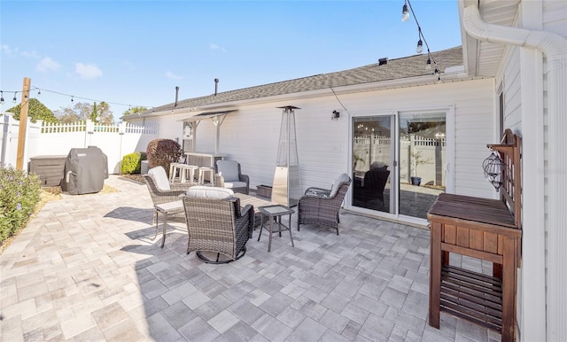 view of patio with fence