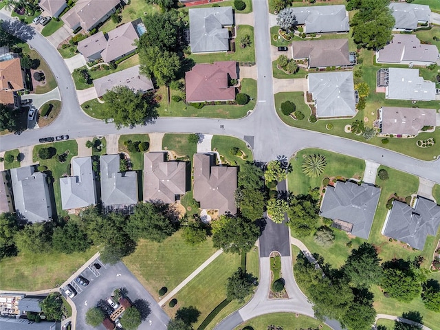 aerial view with a residential view