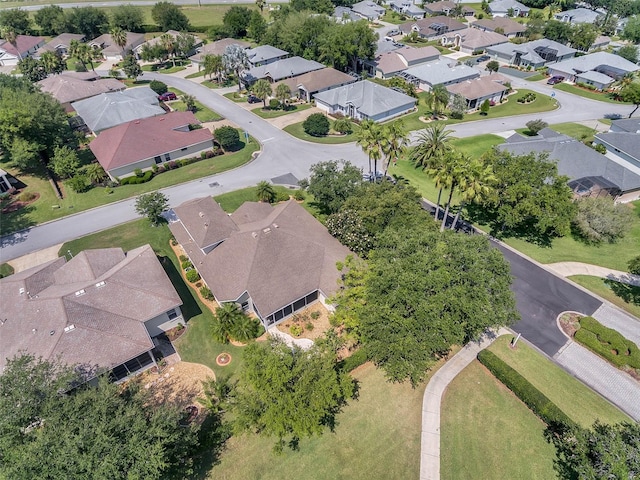 drone / aerial view with a residential view