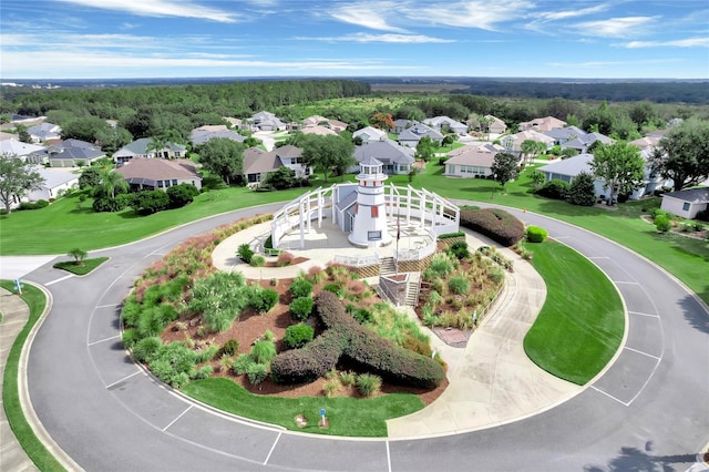 bird's eye view with a residential view