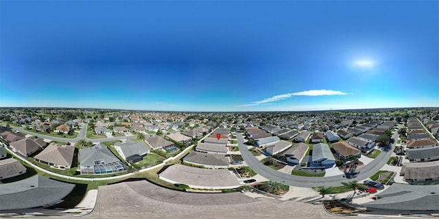 aerial view with a residential view