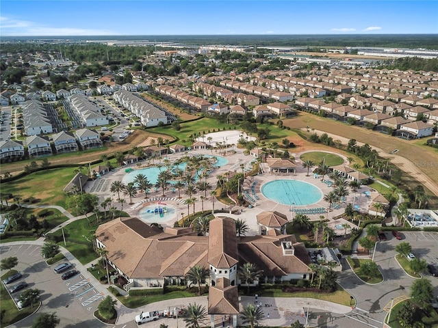 aerial view featuring a residential view