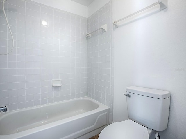 full bath featuring toilet and shower / bathtub combination